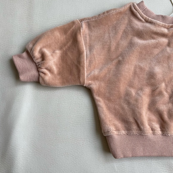 Quincy Mae Velour Sweatshirt 0-3months - Picture 12 of 16